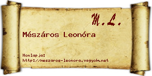 Mészáros Leonóra névjegykártya
