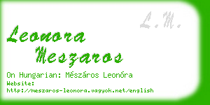 leonora meszaros business card