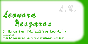 leonora meszaros business card